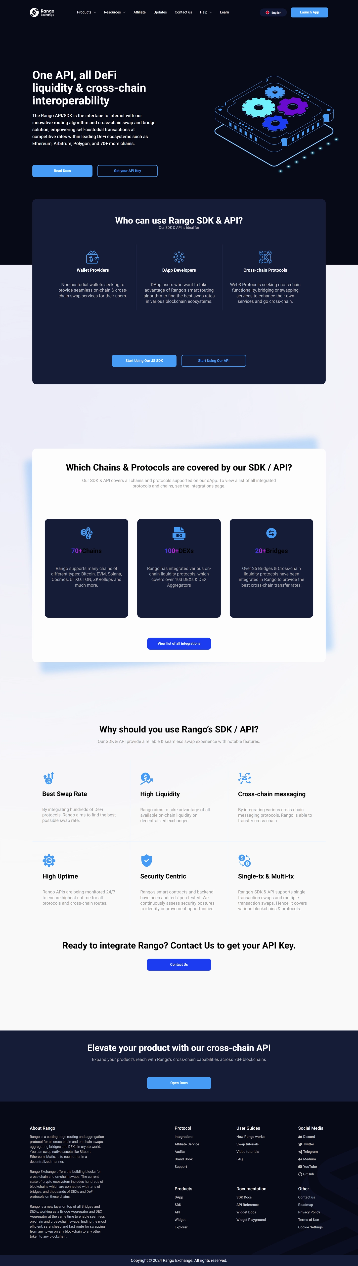 Developer Tools', 'caption': 'Comprehensive SDK and API resources for developers looking to build cross-chain features into their own applications.